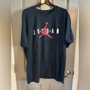 Jordan Black Tee with Red Jumpman Logo
